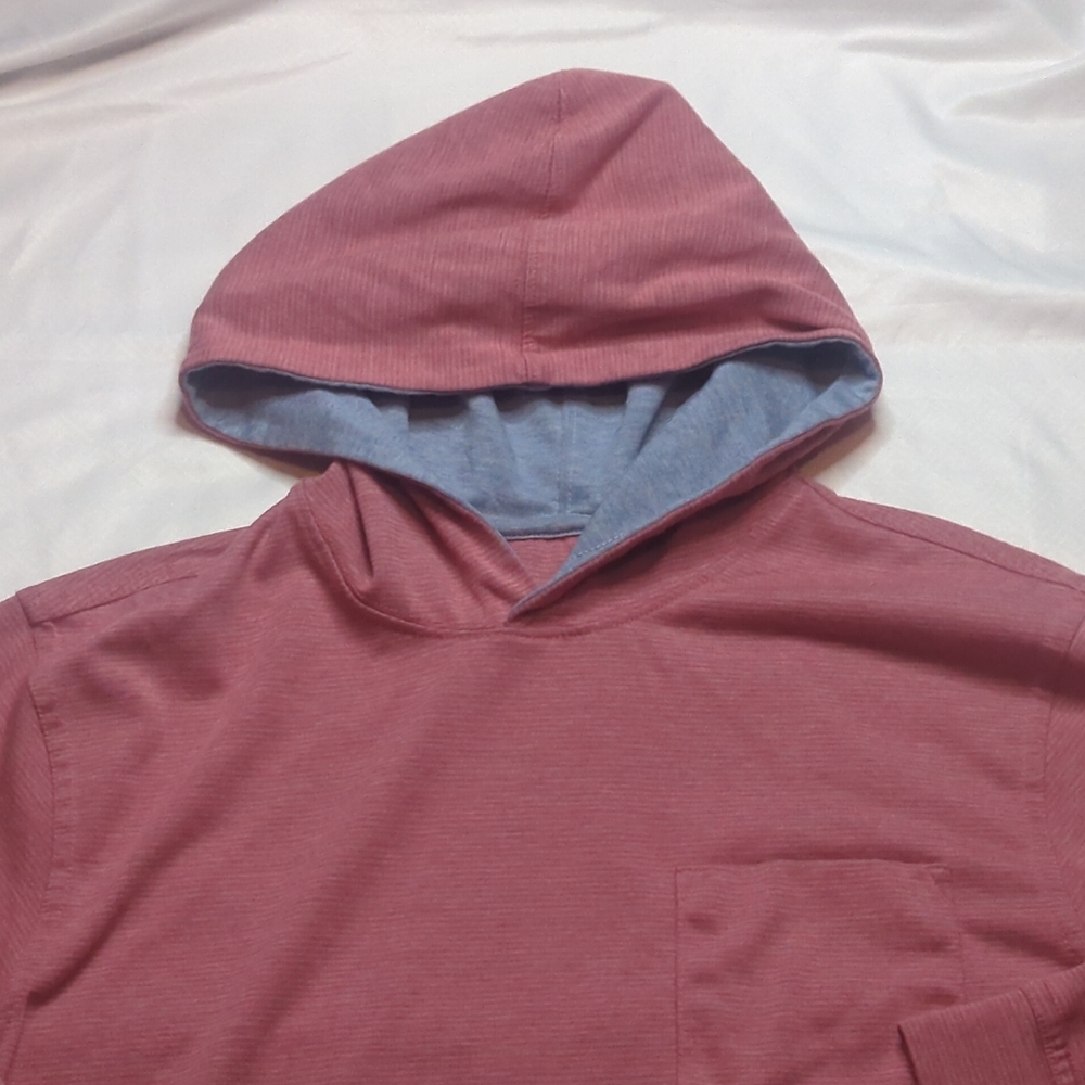 Johnnie O Shirt Men's Small Striped Long Sleeve Hooded Outdoor Casual Golf Men.